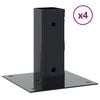 vidaXL Podstavki za stebre kvadratni 4 kosi antracitni 46x46 mm pra&scaron;no barvano jeklo