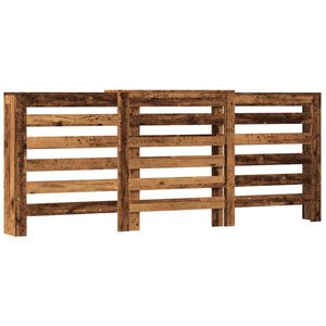 vidaXL Pokrov za radiator starinski les 205x21,5x83,5cm inženirski les