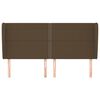 vidaXL Vzglavje z u&scaron;esi temno rjavo 183x23x118/128 cm blago