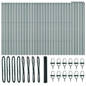 vidaXL Heksagonalna podpora za ograjo 100 x 1 m Jeklo s PVC premazom