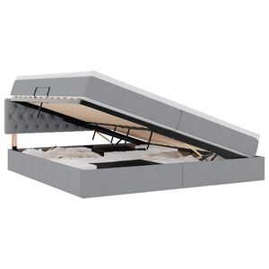 vidaXL Postelja z dodatnim prostorom za shranjevanje in vzmetnico