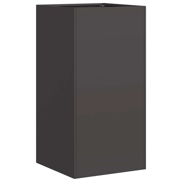 vidaXL Planter Black 40x40x80 cm Hladno valjano jeklo