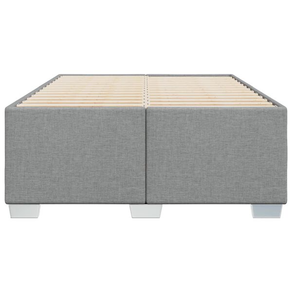 vidaXL Posteljni okvir brez vzmetnice siv 120x190 cm blago
