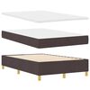 vidaXL LED Box Spring Postelja Temno rjava 120 x 190 cm blago