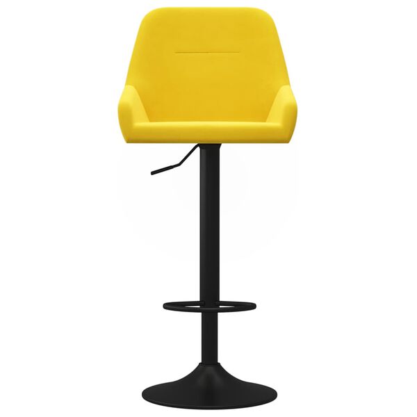 vidaXL Barski stolčki 2 kosa gorčično rumen žamet