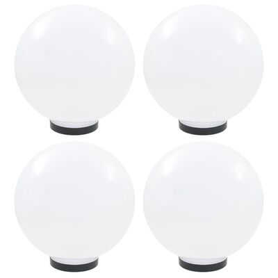 vidaXL LED okrogle svetilke 4 kosi krogle 30 cm PMMA