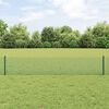 vidaXL Ograja s stebrom Zelena 0,4 x 50 m Jeklo in PVC