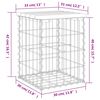 vidaXL Vrtna klop gabion 33x31x42 cm impregnirana borovina