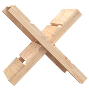 vidaXL Stojalo za drva 47x39,5x48 cm trdna borovina