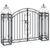 vidaXL Okrasna vrtna vrata kovano železo 122x20,5x100 cm