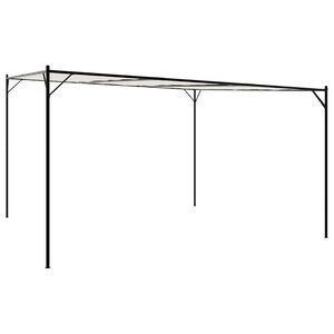vidaXL Paviljon bel 4x4 m 180 g/m&sup2; blago in jeklo