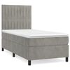 vidaXL Box spring postelja z vzmetnico svetlo siva 80x200 cm žamet