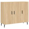 vidaXL Komoda sonoma hrast 90x34x80 cm konstruiran les