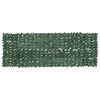 vidaXL Balkonsko platno s temno zelenim listjem 300x100 cm