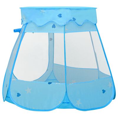 vidaXL Otroški igralni šotor z 250 žogicami moder 102x102x82 cm