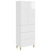 vidaXL Set omar 2 pcs Bela visok sijaj 66 x 34,5 x 90 cm