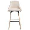 vidaXL Barski stolček krem blago