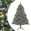 vidaXL Umestno božično drevo Zelena 180 cm PVC, plastika in jeklo