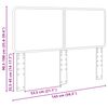 vidaXL Vzglavje Bela 140 cm Konstruiran les