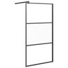vidaXL Tu&scaron; zasloni Črna 100 x 195 cm Steklo in aluminij