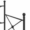 vidaXL Postelja z leži&scaron;čem brez vzmetnice črna 90x200 cm jeklo