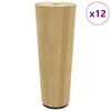 vidaXL Kosi pohi&scaron;tva 12 kos Rjava &Oslash; 44 x 100 mm