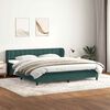 vidaXL Box Spring postelja z vzmetnicami Temno zelena 180x210 cm Žamet