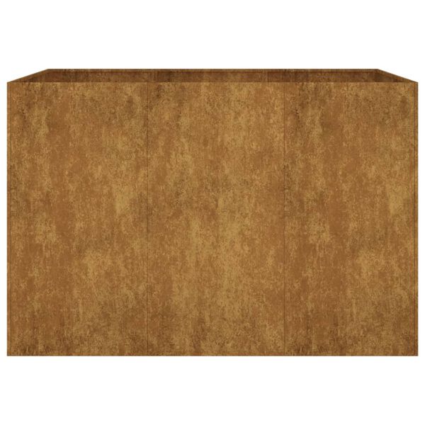 vidaXL Vrtna visoka greda 120x80x80 cm corten jeklo