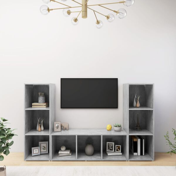 vidaXL | TV omarica | 3 pcs 37 x 35 x 107.5 cm