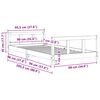 vidaXL Otroški posteljni okvir bel 90x200 cm trdna borovina
