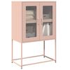 vidaXL Highboard Pink 68x39x107 cm Steel