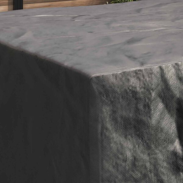 vidaXL Prevleka za pohi&scaron;tvo Enobarvno Črna 220 x 190 x 85 cm 600D