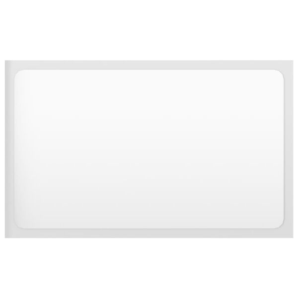 vidaXL Kopalni&scaron;ko ogledalo visok sijaj belo 60x1,5x37 cm iverna pl.