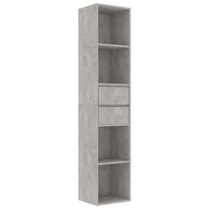 vidaXL Knjižna omara betonsko siva 36x30x171 cm iverna plo&scaron;ča