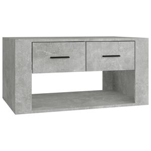 vidaXL Klubska mizica betonsko siva 80x50x40 cm inženirski les