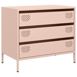 vidaXL Komoda roza 68x39x58,5 cm hladno valjano jeklo