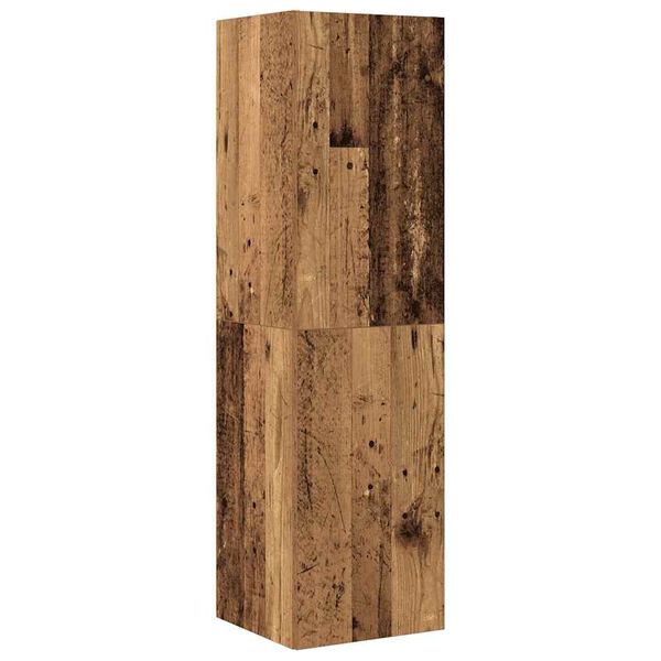 vidaXL TV omara 4-delna stenski stari lesni inženirski les