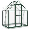 vidaXL Rastlinjak z okvirjem zelen 169x114x202 cm aluminij