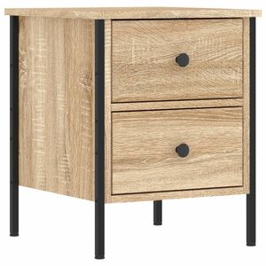 vidaXL Nočna omarica sonoma hrast 40x42x50 cm inženirski les