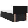 vidaXL Otomanski posteljni okvir z vzmetnico črn 100x200 cm žamet