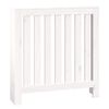 vidaXL Pokrov za radiator bela 79,5x19x84 cm trdna borovina
