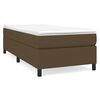 vidaXL Box spring postelja z vzmetnico temno rjava 90x200 cm blago