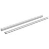 vidaXL Palica za omaro 2 pcs srebrna 664 x 15 x 29 mm
