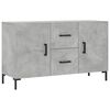 vidaXL Komoda betonsko siva 100x36x60 cm inženirski les