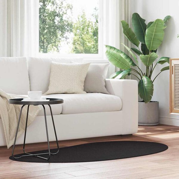 vidaXL Preproga Črna 80 x 150 cm Poliester