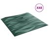 vidaXL Stenske plo&scaron;če 48 pcs Kamen Zelen 50 x 50 cm XPS Pena