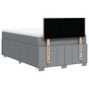 vidaXL Boxspring postelja z vzmetnico svetlo siva 120x190 cm blago