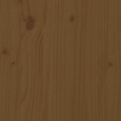 vidaXL Ležalnik 2 kosa z mizico medeno rjav trdna borovina