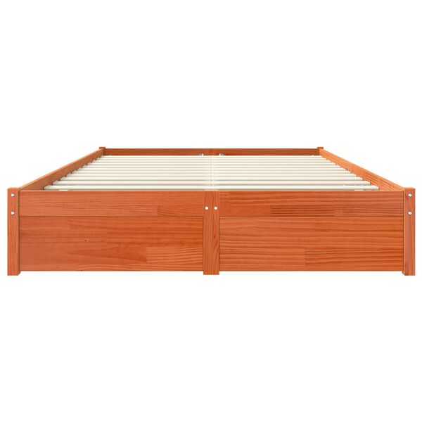 vidaXL Konstrukcija postelje Voskast rjav 160 x 200 cm