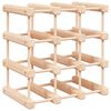vidaXL Stojalo za vino za 12 steklenic 36x23x36 cm trdna borovina